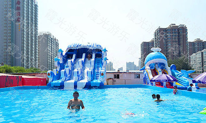 庆城大型充气泳池