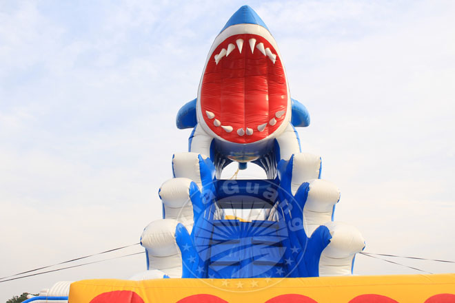 庆城鲨鱼儿童水滑梯